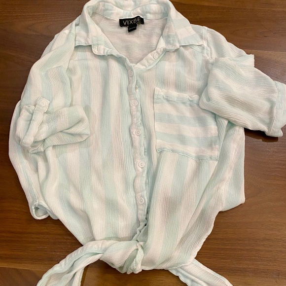 Thompkins Tie Front Top - Picture 2 of 4